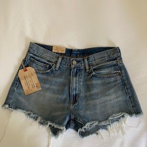 Ralph Lauren High-Rise Denim Cut-Off Shorts 🌱